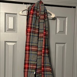 Forever 21 Red and Gray Plaid Scarf